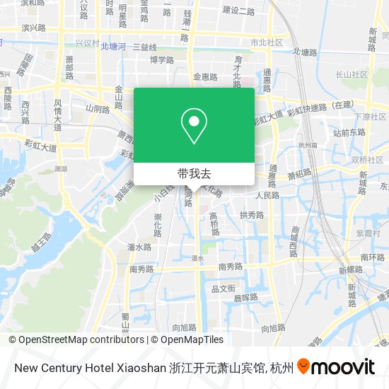 New Century Hotel Xiaoshan 浙江开元萧山宾馆地图