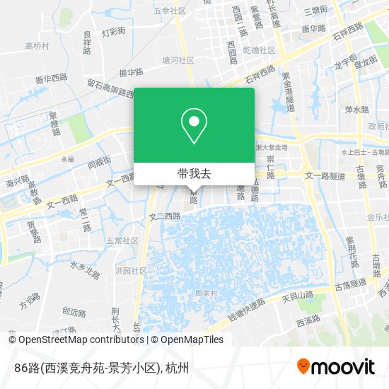 86路(西溪竞舟苑-景芳小区)地图
