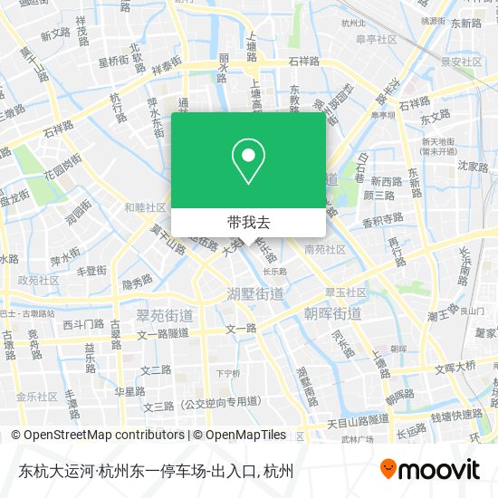 东杭大运河·杭州东一停车场-出入口地图