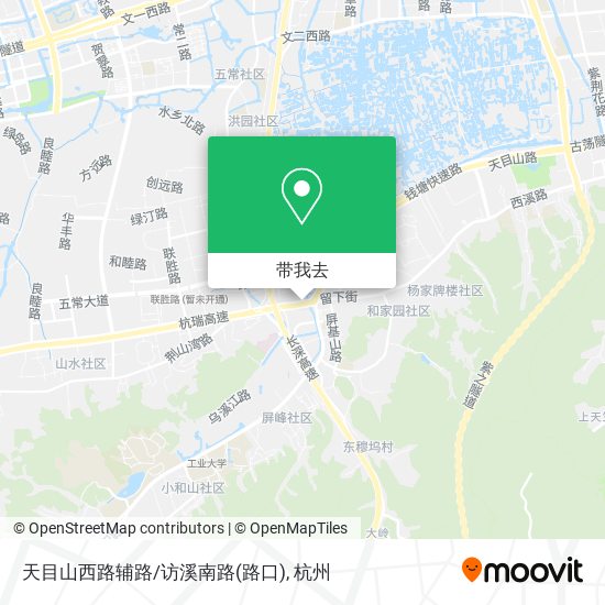 天目山西路辅路/访溪南路(路口)地图