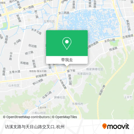 访溪支路与天目山路交叉口地图