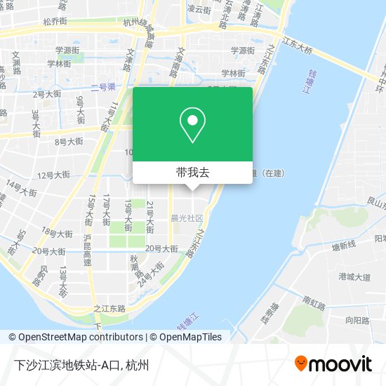 下沙江滨地铁站-A口地图