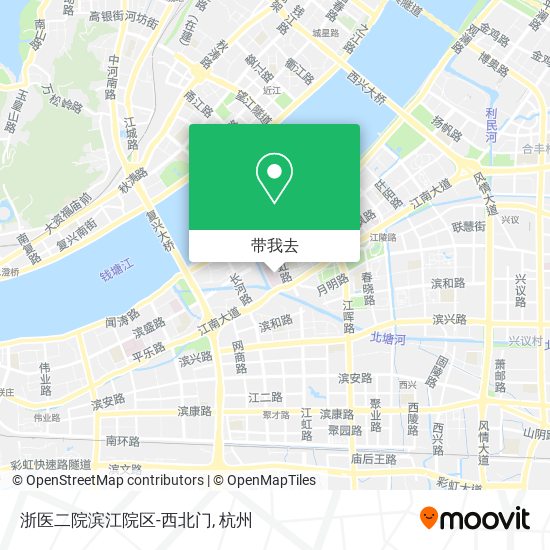 浙医二院滨江院区-西北门地图