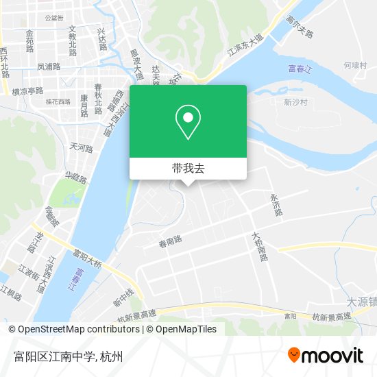 富阳区江南中学地图