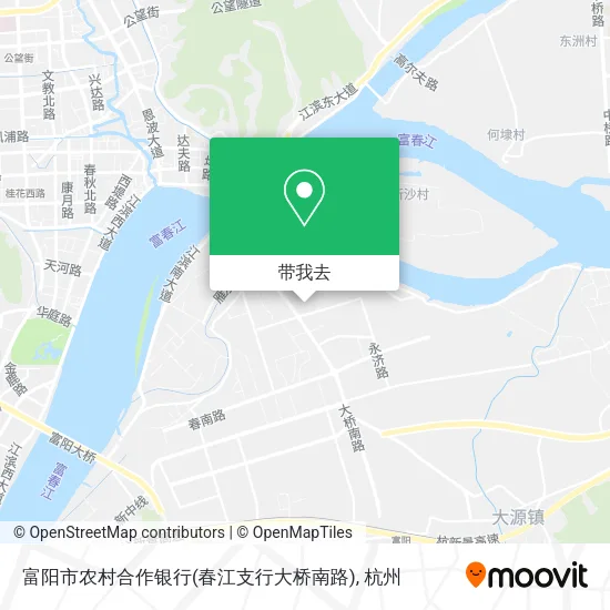 富阳市农村合作银行(春江支行大桥南路)地图