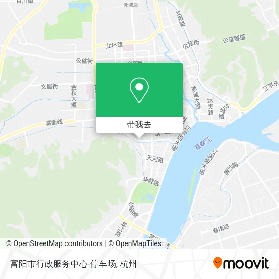 富阳市行政服务中心-停车场地图