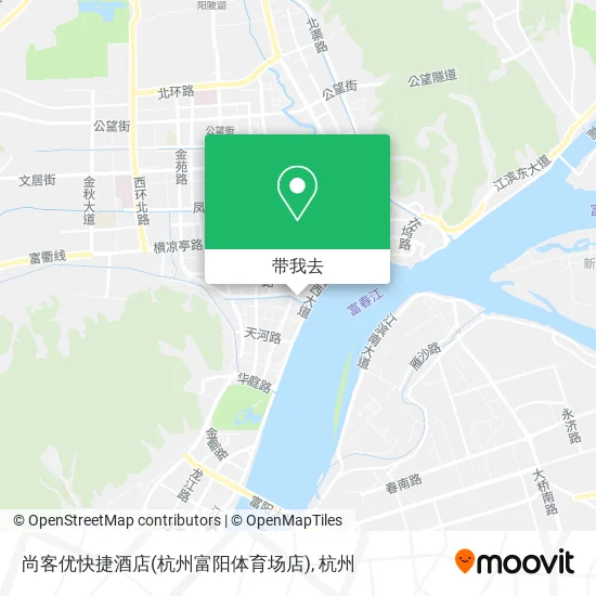 尚客优快捷酒店(杭州富阳体育场店)地图