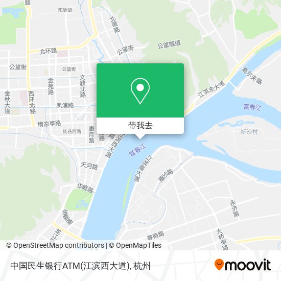 中国民生银行ATM(江滨西大道)地图
