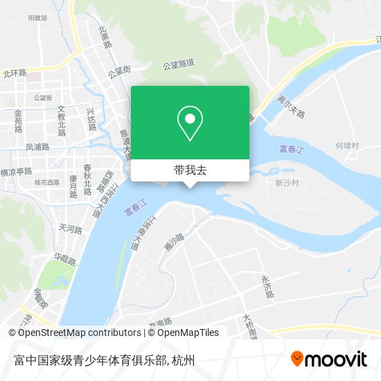 富中国家级青少年体育俱乐部地图