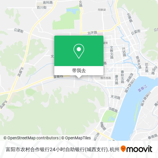 富阳市农村合作银行24小时自助银行(城西支行)地图