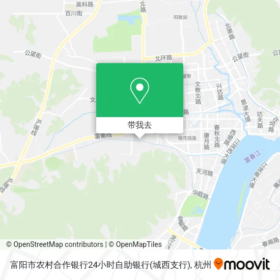 富阳市农村合作银行24小时自助银行(城西支行)地图