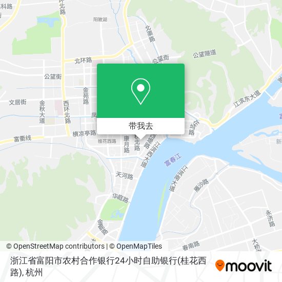 浙江省富阳市农村合作银行24小时自助银行(桂花西路)地图