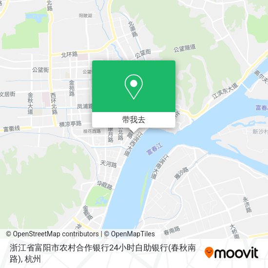 浙江省富阳市农村合作银行24小时自助银行(春秋南路)地图