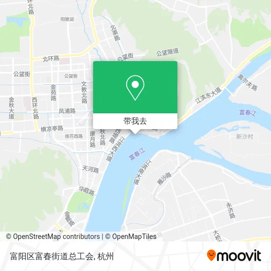 富阳区富春街道总工会地图