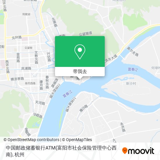中国邮政储蓄银行ATM(富阳市社会保险管理中心西南)地图