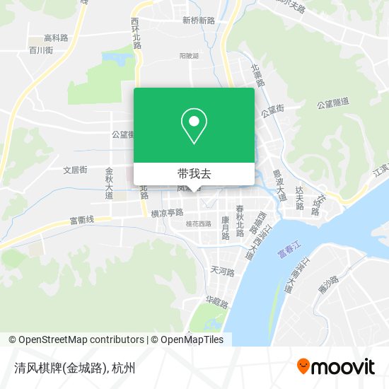 清风棋牌(金城路)地图