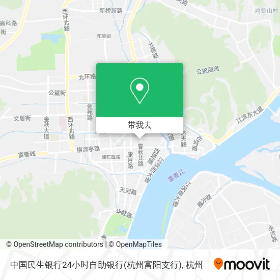 中国民生银行24小时自助银行(杭州富阳支行)地图