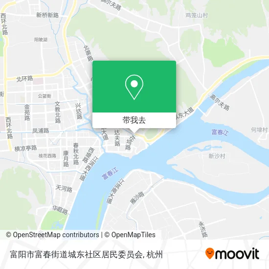 富阳市富春街道城东社区居民委员会地图