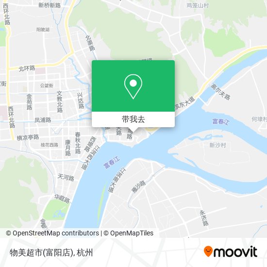 物美超市(富阳店)地图