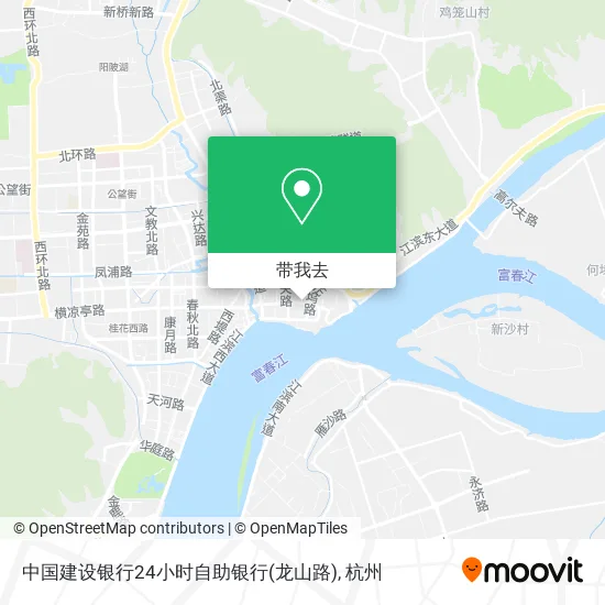 中国建设银行24小时自助银行(龙山路)地图