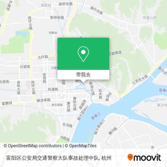 富阳区公安局交通警察大队事故处理中队地图