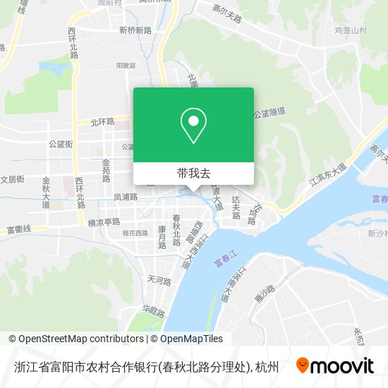 浙江省富阳市农村合作银行(春秋北路分理处)地图