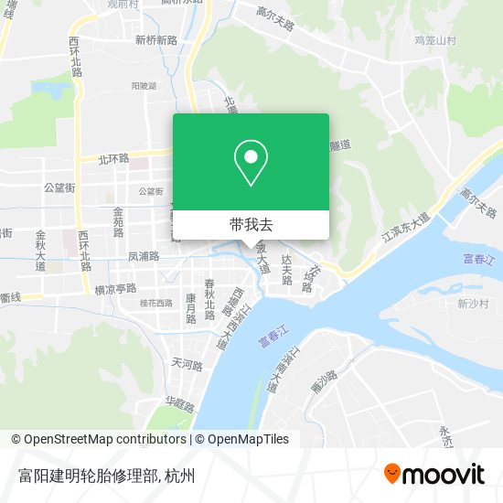 富阳建明轮胎修理部地图