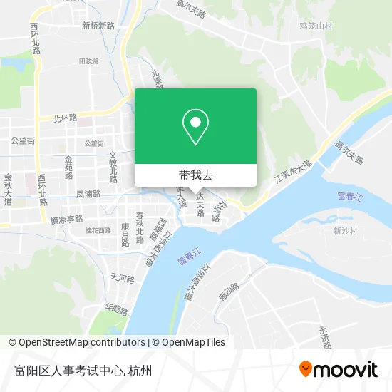 富阳区人事考试中心地图