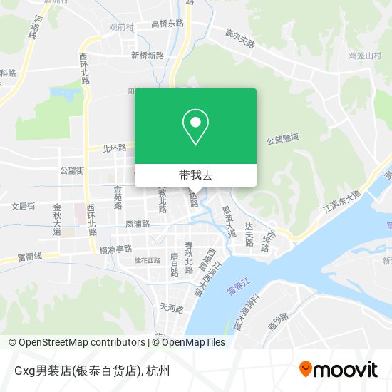 Gxg男装店(银泰百货店)地图