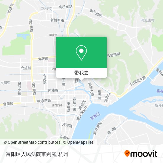 富阳区人民法院审判庭地图