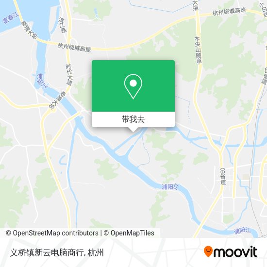 义桥镇新云电脑商行地图