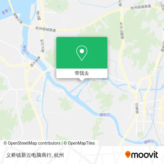 义桥镇新云电脑商行地图