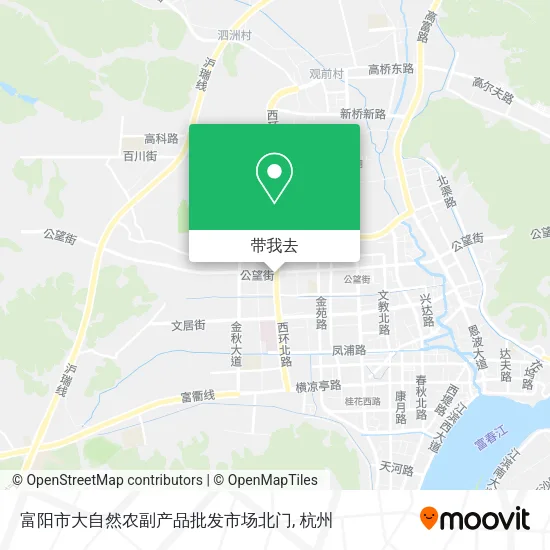 富阳市大自然农副产品批发市场北门地图