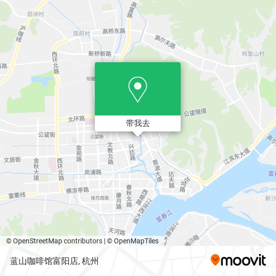 蓝山咖啡馆富阳店地图