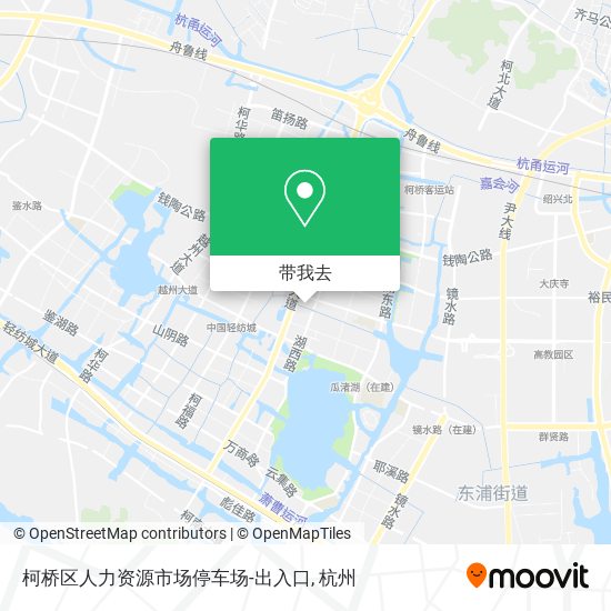 柯桥区人力资源市场停车场-出入口地图