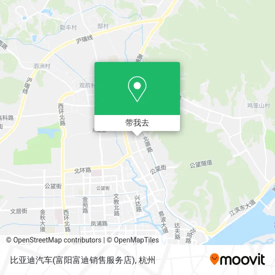 比亚迪汽车(富阳富迪销售服务店)地图