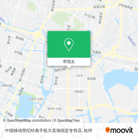 中国移动世纪经典手机大卖场指定专营店地图