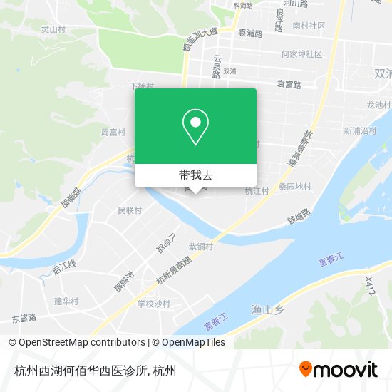 杭州西湖何佰华西医诊所地图