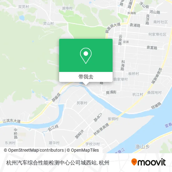 杭州汽车综合性能检测中心公司城西站地图