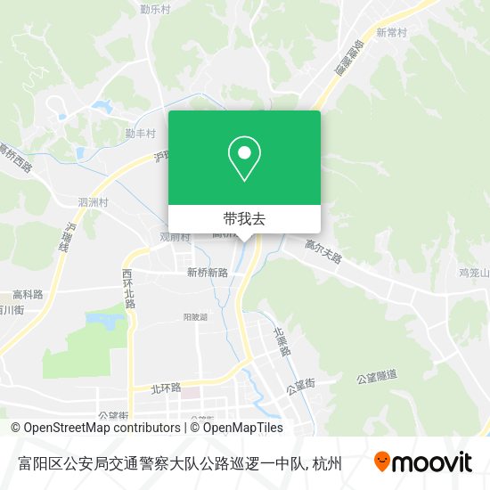 富阳区公安局交通警察大队公路巡逻一中队地图