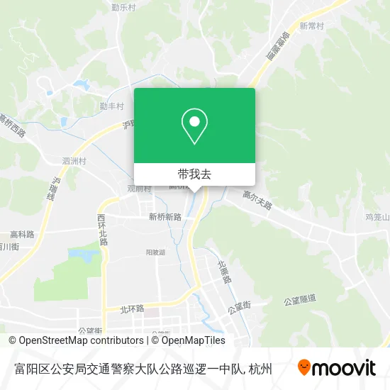富阳区公安局交通警察大队公路巡逻一中队地图