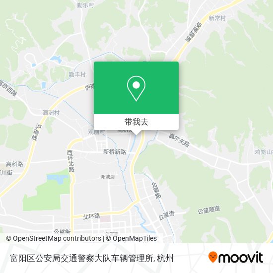 富阳区公安局交通警察大队车辆管理所地图