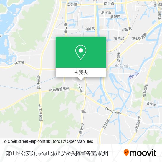 萧山区公安分局蜀山派出所桥头陈警务室地图