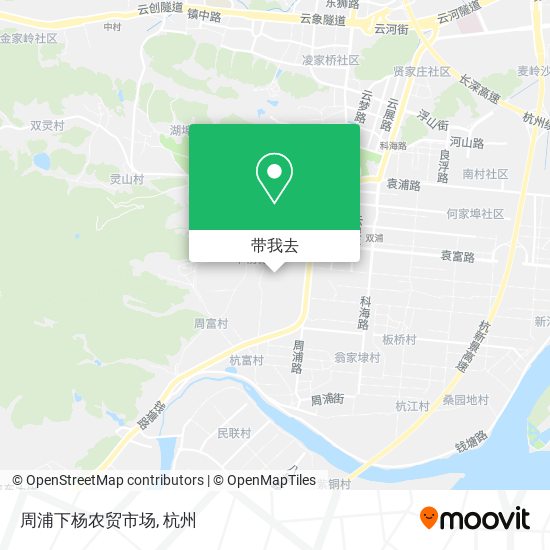 周浦下杨农贸市场地图