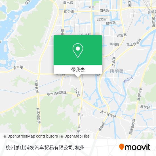 杭州萧山浦发汽车贸易有限公司地图