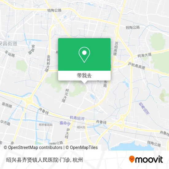 绍兴县齐贤镇人民医院-门诊地图