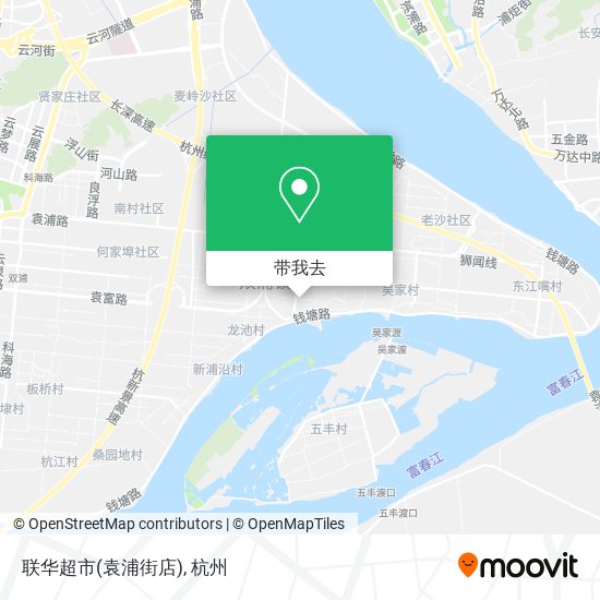 联华超市(袁浦街店)地图