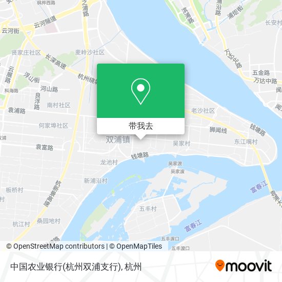 中国农业银行(杭州双浦支行)地图