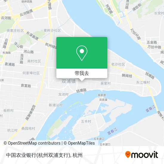 中国农业银行(杭州双浦支行)地图