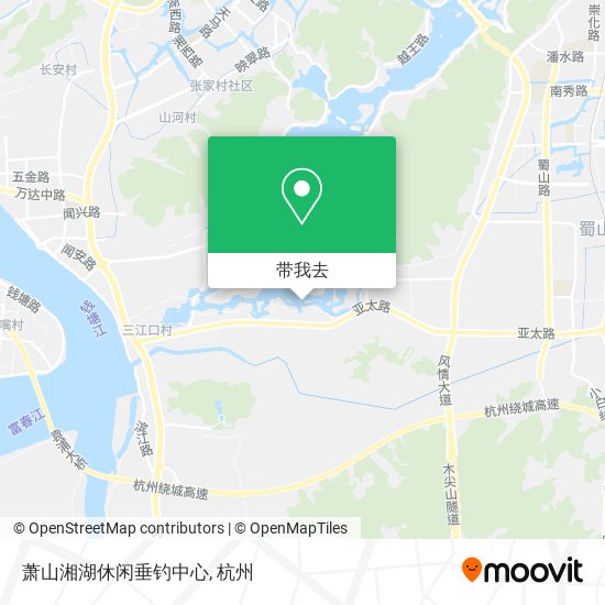萧山湘湖休闲垂钓中心地图